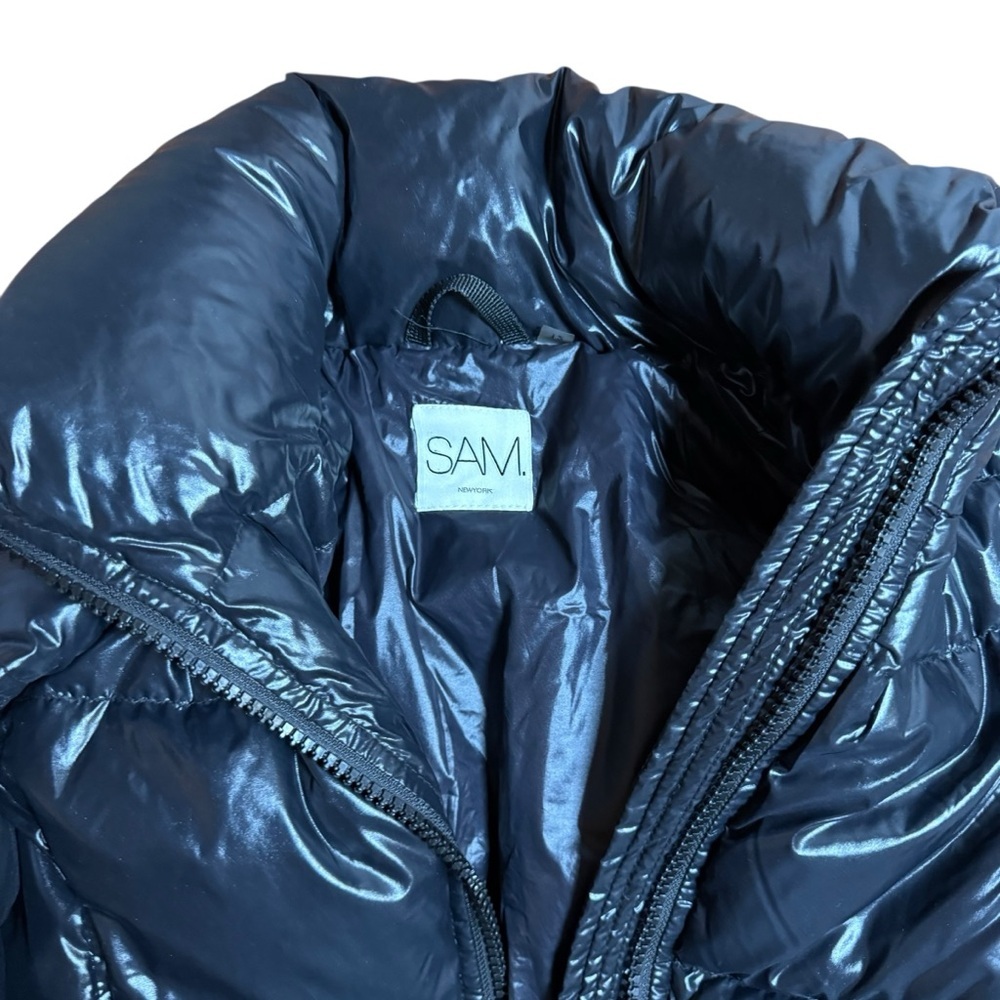 SAM. Kids Black Shiny Freestyle Down Puffer Jacket -Size 12Y - Picture 3 of 11